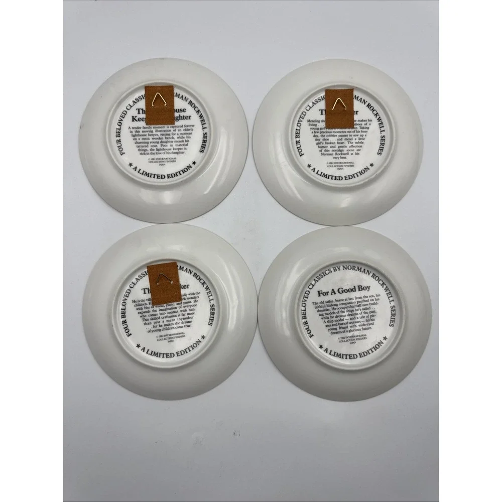 Norman Rockwell Set of 4 1982 Plates 